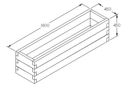Forest Garden Caledonian Trough Raised Bed - Trusted Building Supplies