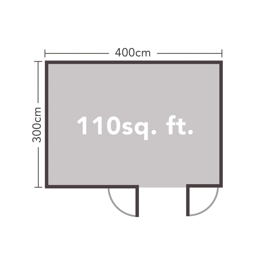 Forest Garden Chiltern Apex Roof Log Cabin - 4m x 3m - Trusted Building Supplies