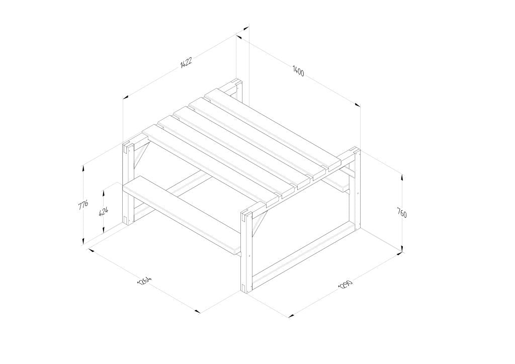 Forest Garden Colour Block Picnic Bench - Trusted Building Supplies