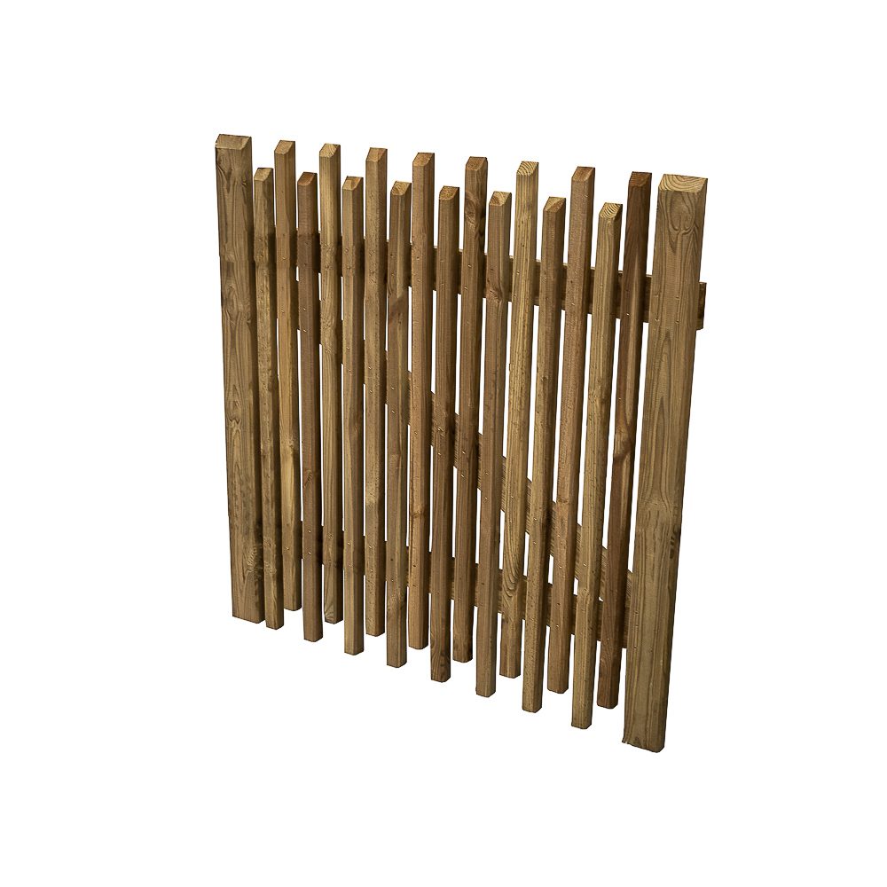 Forest Garden Contemporary Picket Gate - 3ft - Trusted Building Supplies