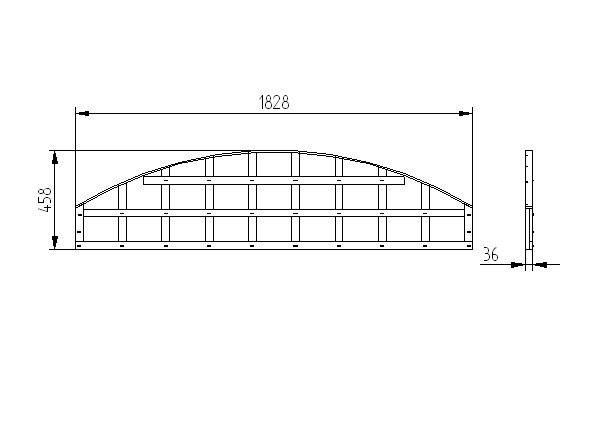 Forest Garden Convex Trellis Fence Topper - 1830mm x 460mm - Trusted Building Supplies