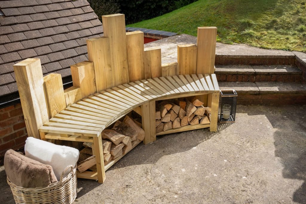 Forest Garden Curved Firepit Benches - Pack of 2 - Trusted Building Supplies