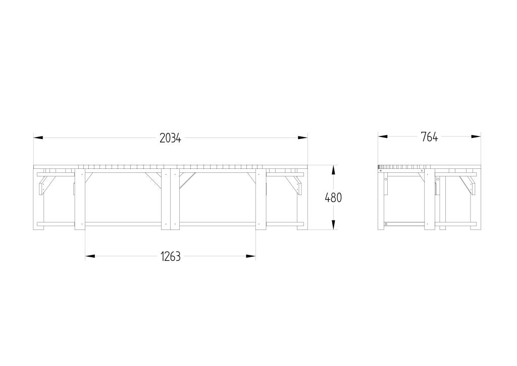 Forest Garden Curved Firepit Benches - Pack of 2 - Trusted Building Supplies