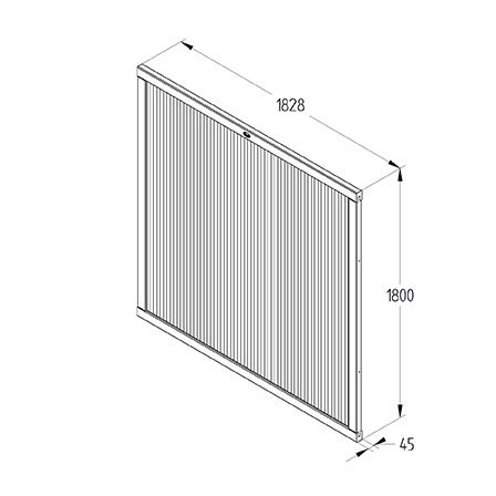 Forest Garden Decibel Noise Reduction Fence Panel - 1.83m x 1.8m - Trusted Building Supplies