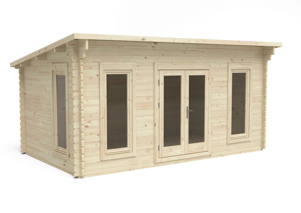 Forest Garden Elmley Pent Roof Log Cabin with Double Glazing - 5m x 3m - Trusted Building Supplies