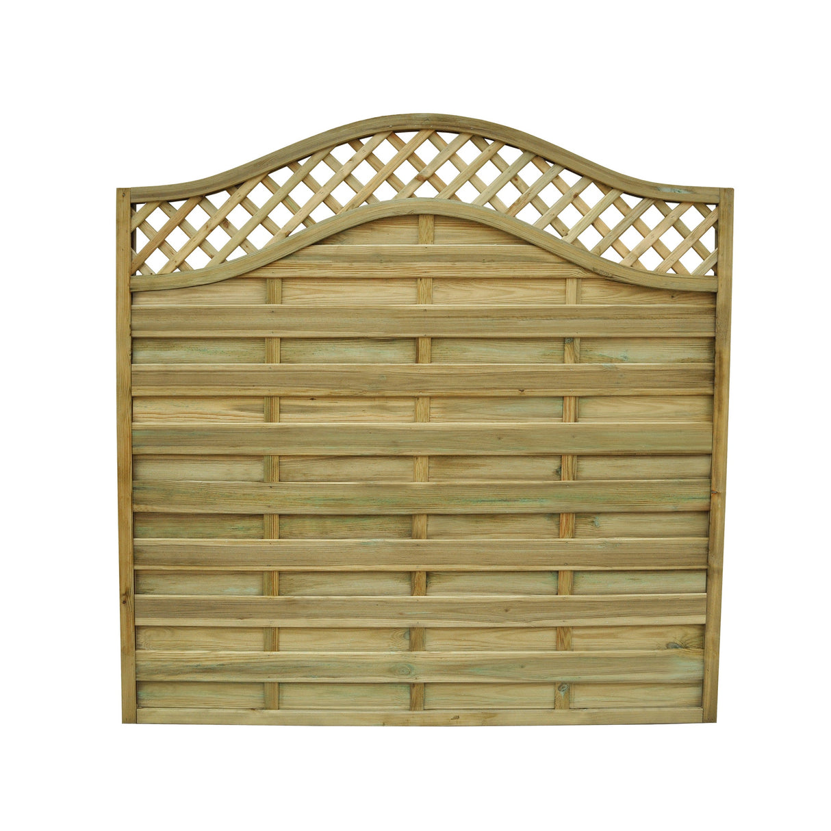 Forest Garden Green Pressure Treated Decorative Europa Prague Fence Panel - Trusted Building Supplies