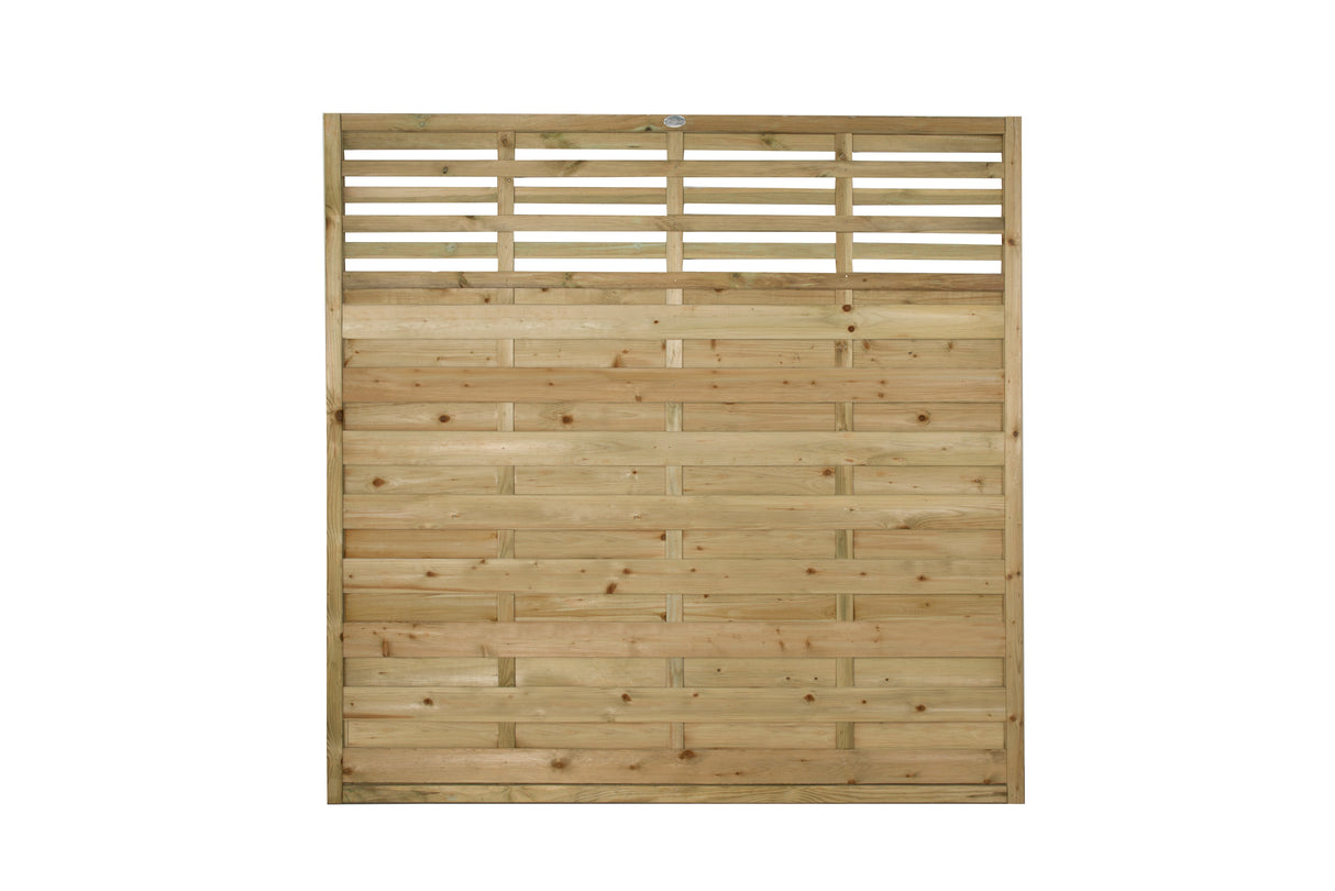 Forest Garden Green Pressure Treated Decorative Kyoto Fence Panel - Trusted Building Supplies