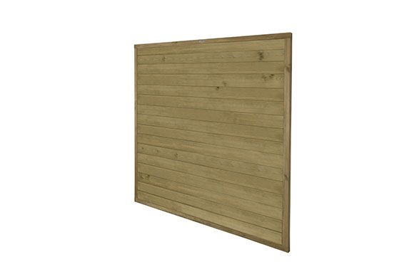 Forest Garden Green Pressure Treated Horizontal T & G Fence Panel - 1.83m x 1.83m - Trusted Building Supplies
