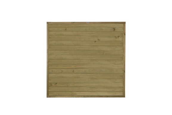 Forest Garden Green Pressure Treated Horizontal T & G Fence Panel - 1.83m x 1.83m - Trusted Building Supplies