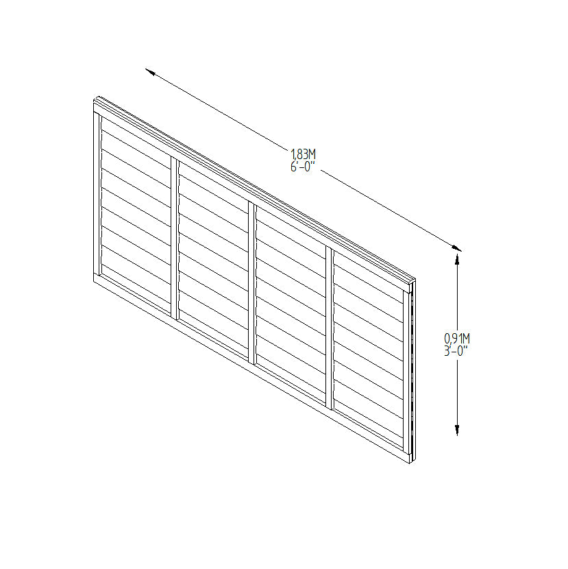 Forest Garden Green Pressure Treated Superlap Fence Panel - Trusted Building Supplies