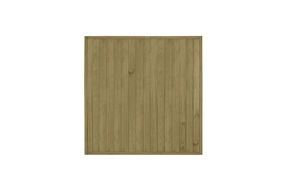 Forest Garden Green Pressure Treated Vertical T & G Fence Panel - 1.83m x 1.83m - Trusted Building Supplies