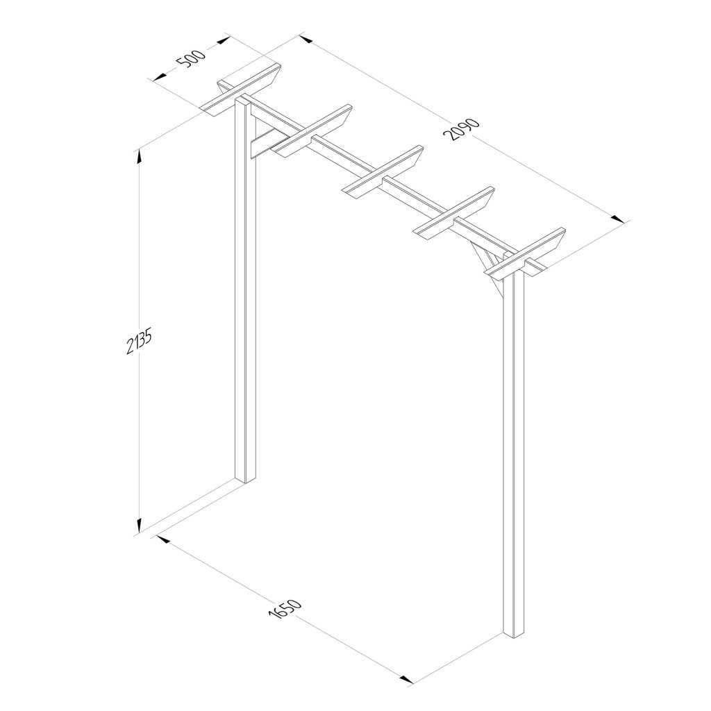 Forest Garden Hanbury Flat Top Arch - Trusted Building Supplies