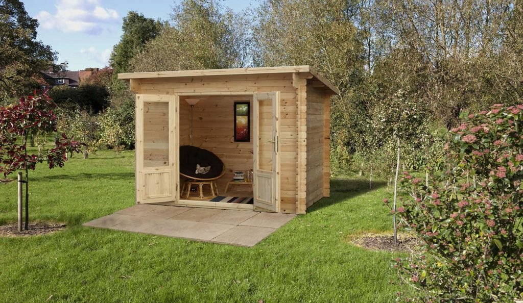 Forest Garden Harwood Pent Roof Log Cabin - 3m x 2m - Trusted Building Supplies