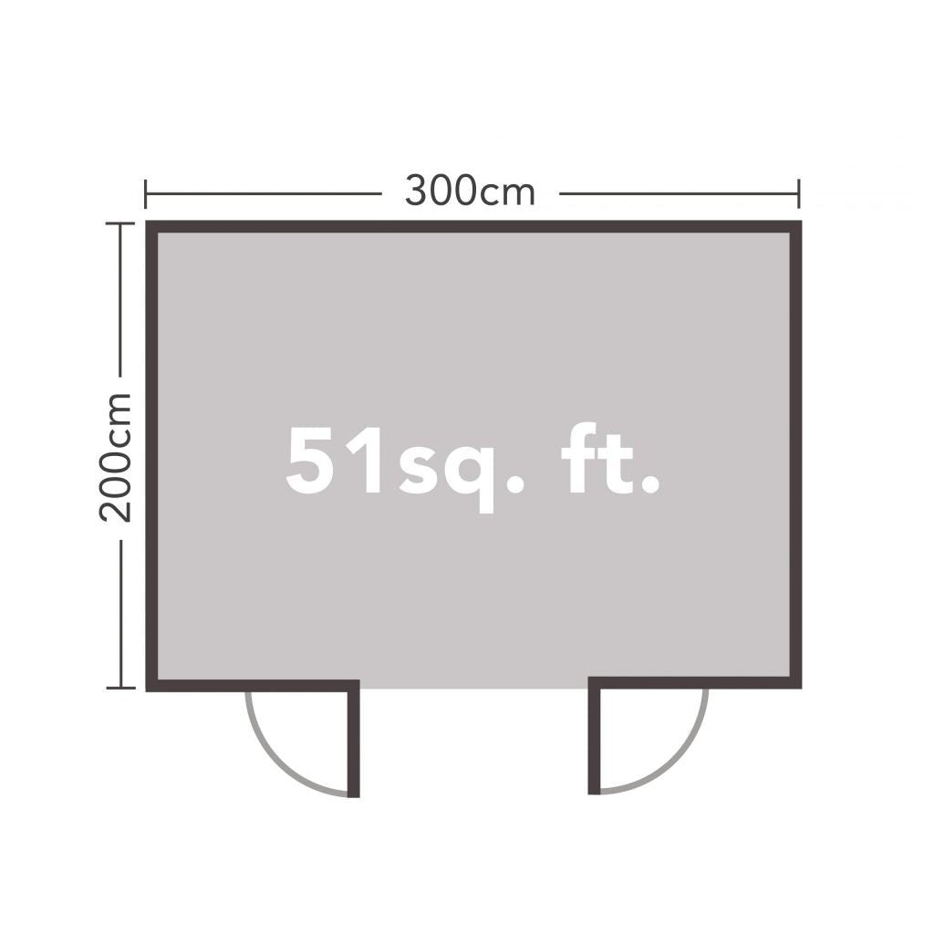Forest Garden Harwood Pent Roof Log Cabin - 3m x 2m - Trusted Building Supplies