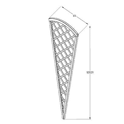 Forest Garden Hidcote Fan Lattice - 1800mm x 610mm - Trusted Building Supplies