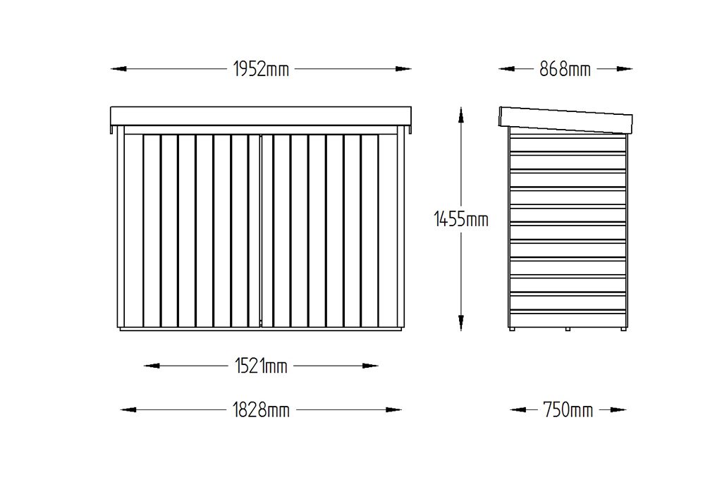 Forest Garden Large Pent Pressure Treated Shiplap Outdoor Store - Trusted Building Supplies