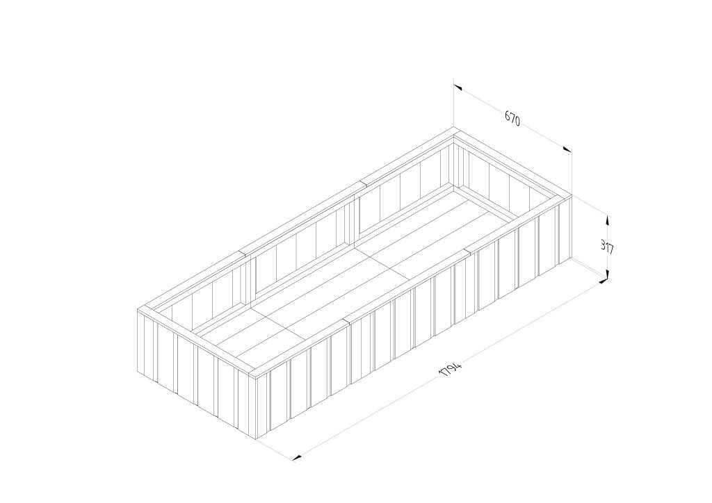 Forest Garden Low Level Lapline Planter - Trusted Building Supplies