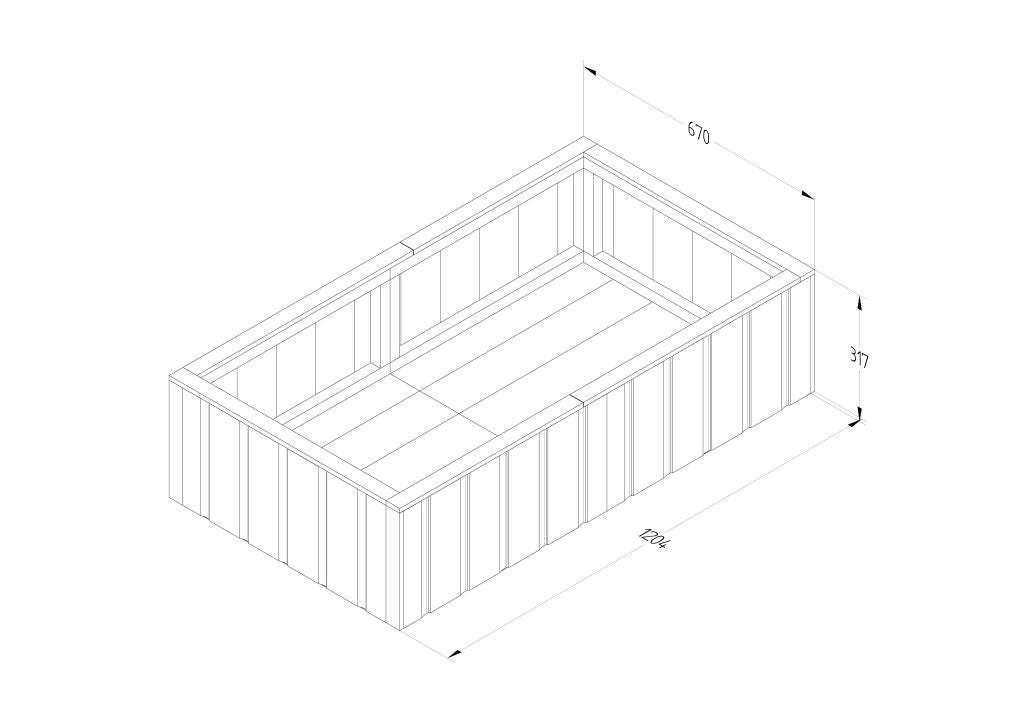 Forest Garden Low Level Lapline Planter - Trusted Building Supplies