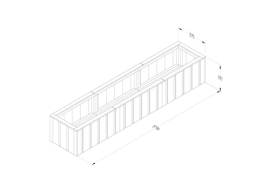 Forest Garden Low Level Lapline Planter - Trusted Building Supplies