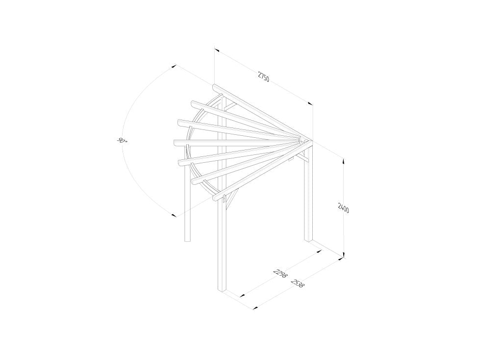 Forest Garden Premium Radial Pergola - Trusted Building Supplies