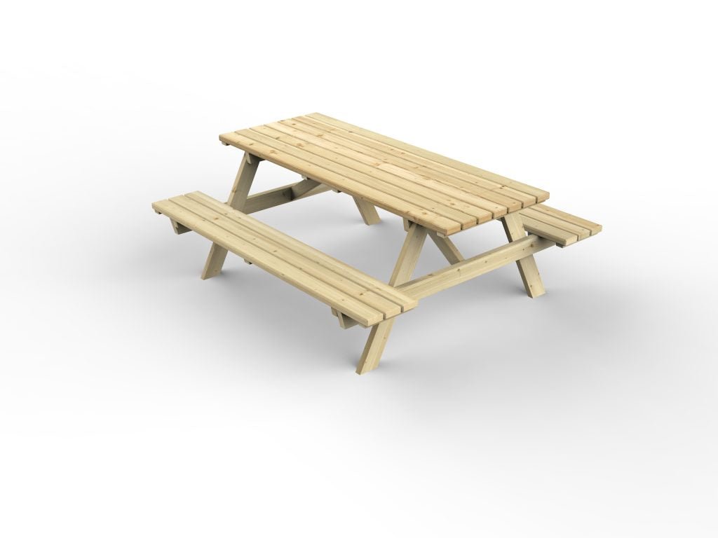 Forest Garden Rectangular Picnic Table - Large - Trusted Building Supplies