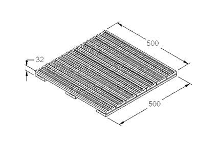 Forest Garden Ridged Deck Tile - Pack of 4 - Trusted Building Supplies