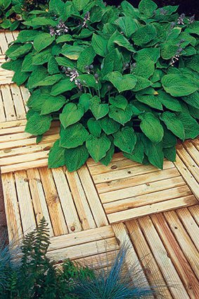Forest Garden Ridged Deck Tile - Pack of 4 - Trusted Building Supplies
