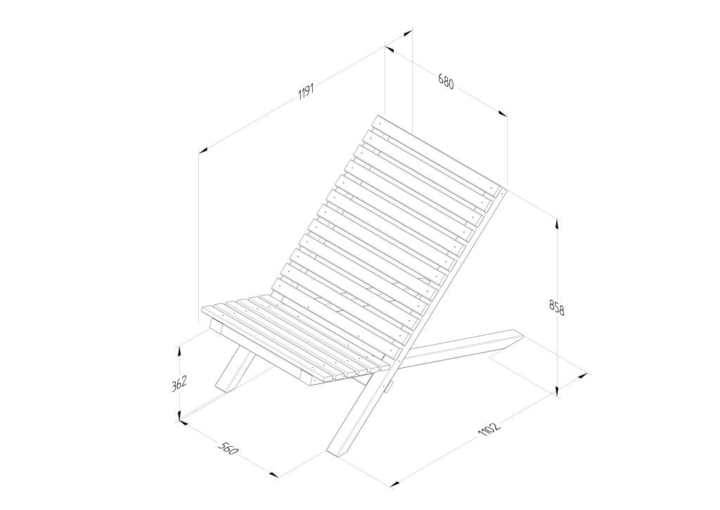 Forest Garden Slatted Chair - Trusted Building Supplies