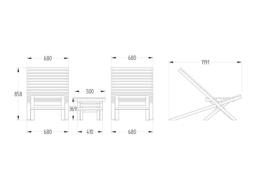 Forest Garden Slatted Chair and Table Set - Trusted Building Supplies