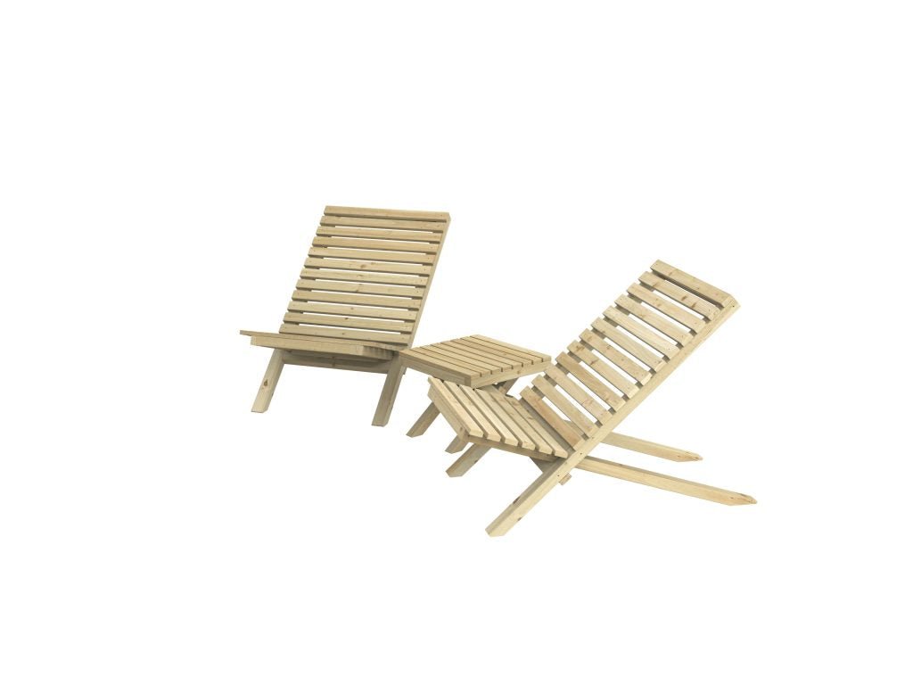 Forest Garden Slatted Chair and Table Set - Trusted Building Supplies