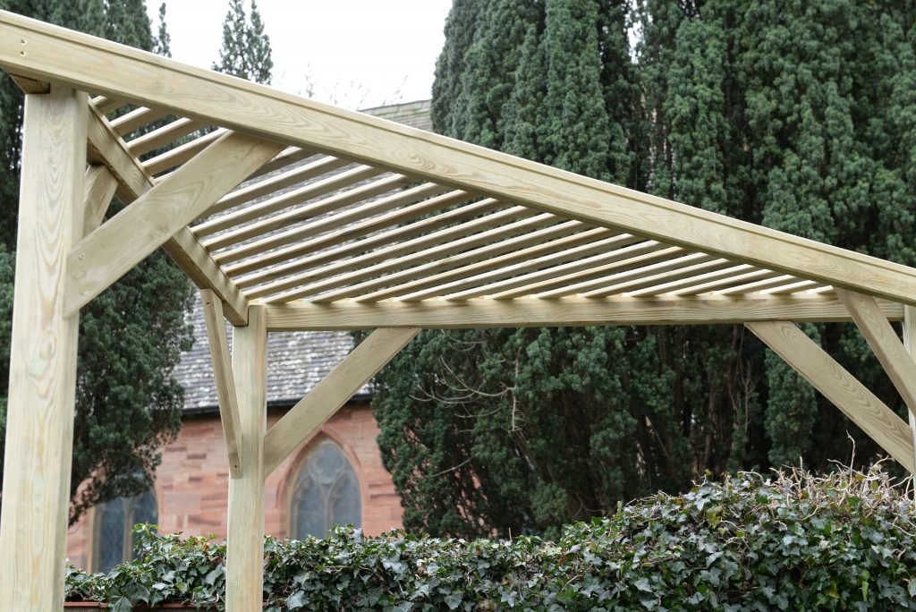 Forest Garden Slatted Corner Pergola - Trusted Building Supplies