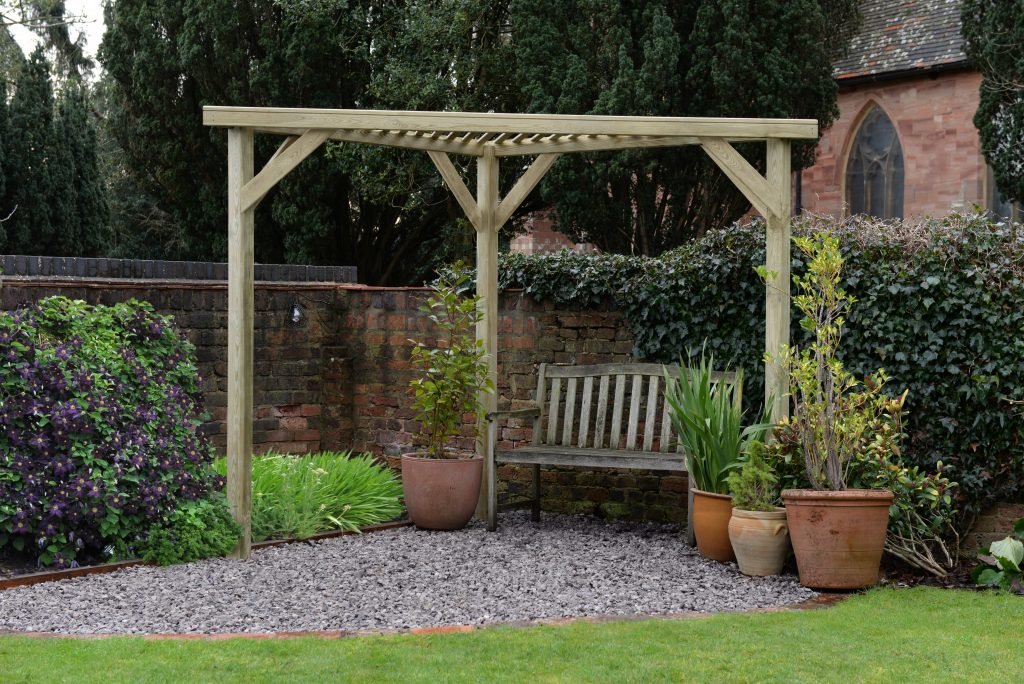 Forest Garden Slatted Corner Pergola - Trusted Building Supplies