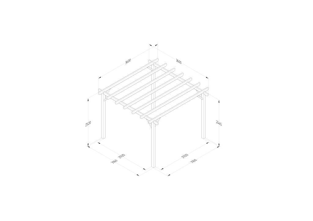 Forest Garden Ultima Premium Pergola - 3.6m - Trusted Building Supplies