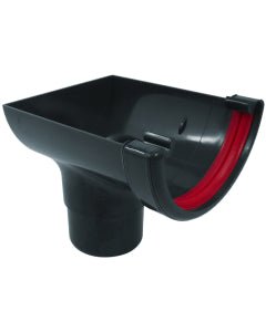 Freeflow 112mm Half Round Stopend Guttering Running Outlet - Trusted Building Supplies