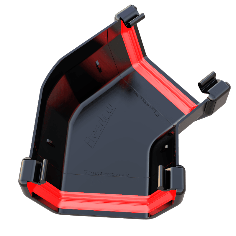 Freeflow 114mm Square Plastic Guttering Angle - Trusted Building Supplies