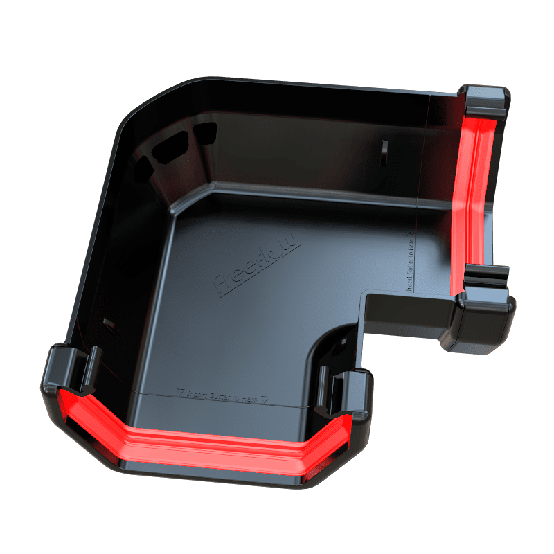 Freeflow 114mm Square Plastic Guttering Angle - Trusted Building Supplies
