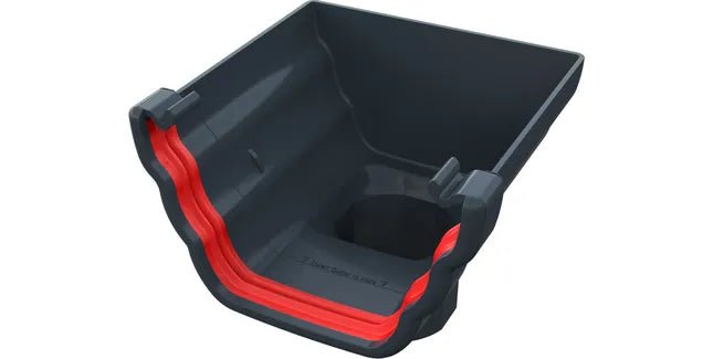 Freeflow 135mm Ogee Plastic Guttering Stopend Outlet - Trusted Building Supplies