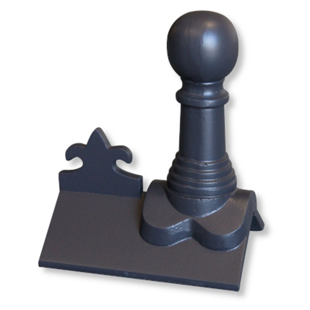GRC 450mm Bishop Ball Fleur - de - lys Angle Ridge Finial - Trusted Building Supplies