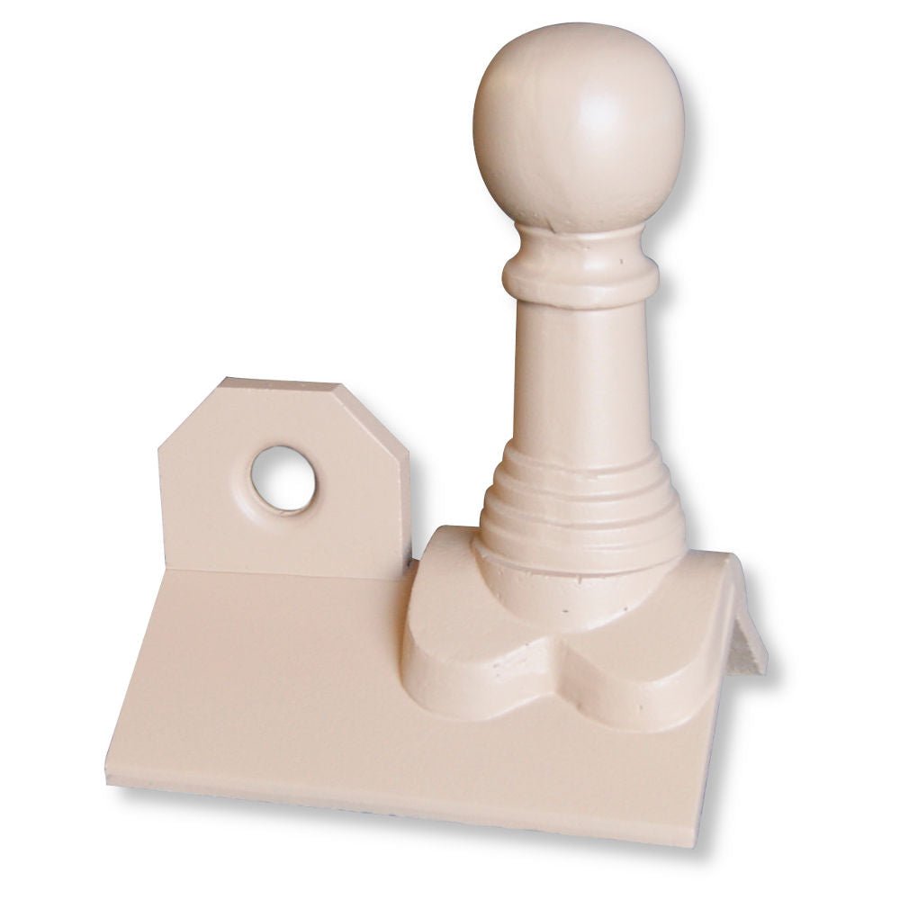 GRC 450mm Bishop Ball Three Hole Crested Angle Ridge Finial - Trusted Building Supplies