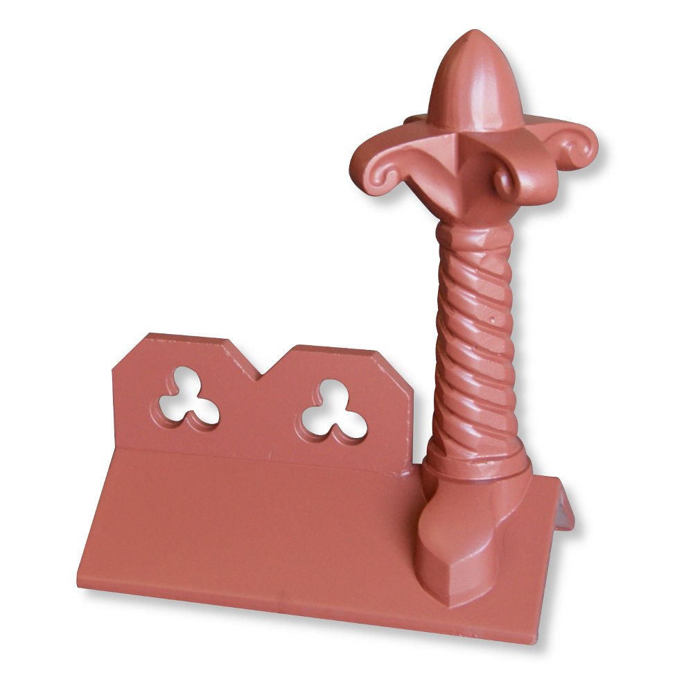 GRC 450mm Fleur - de - lys Club Crested Angle Ridge Finial - Trusted Building Supplies