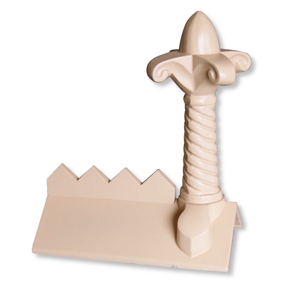 GRC 450mm Fleur - de - lys Cocks Comb Angle Ridge Finial - Trusted Building Supplies