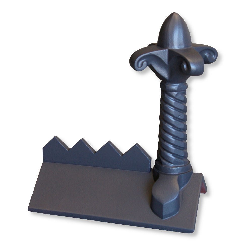 GRC 450mm Fleur - de - lys Cocks Comb Angle Ridge Finial - Trusted Building Supplies
