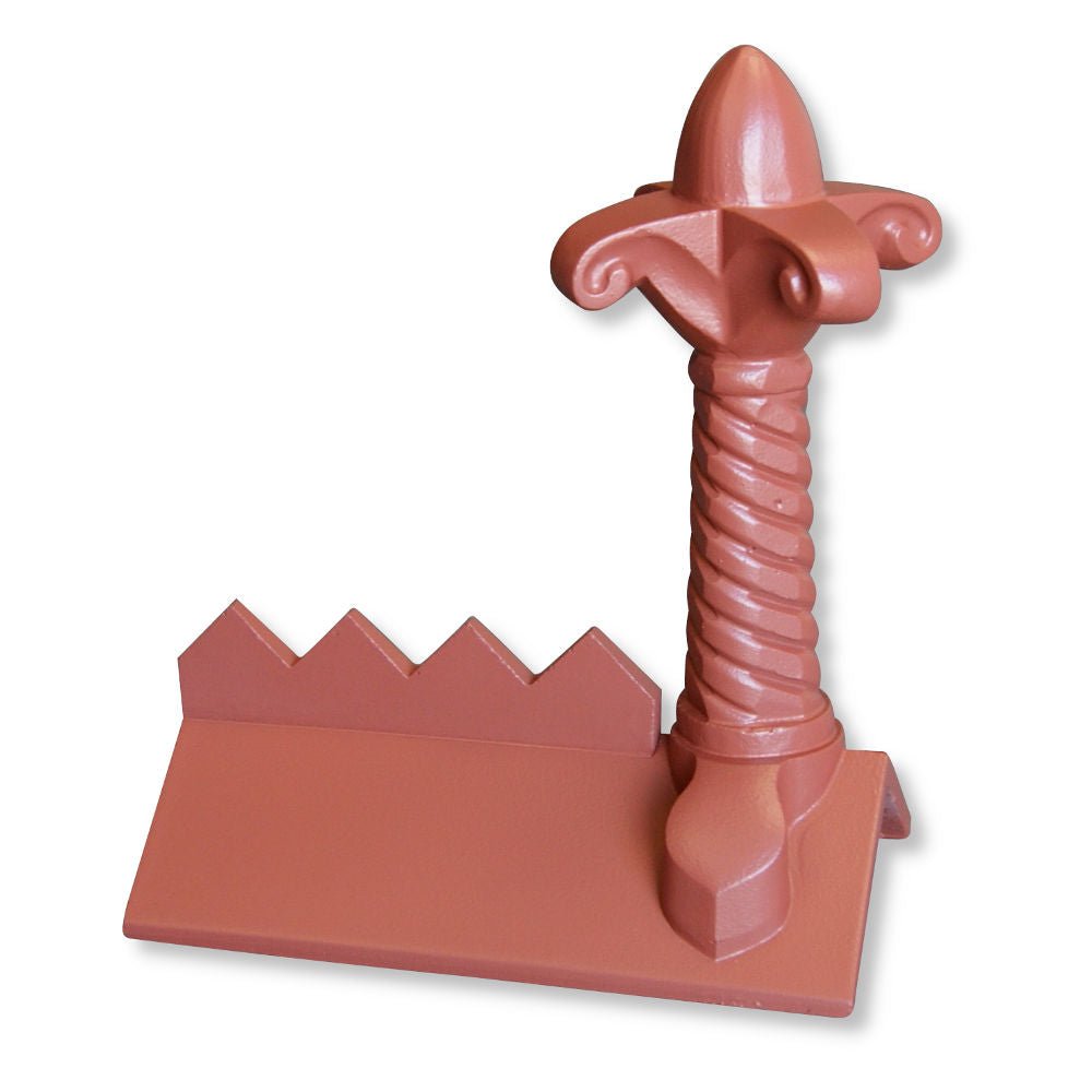 GRC 450mm Fleur - de - lys Cocks Comb Angle Ridge Finial - Trusted Building Supplies