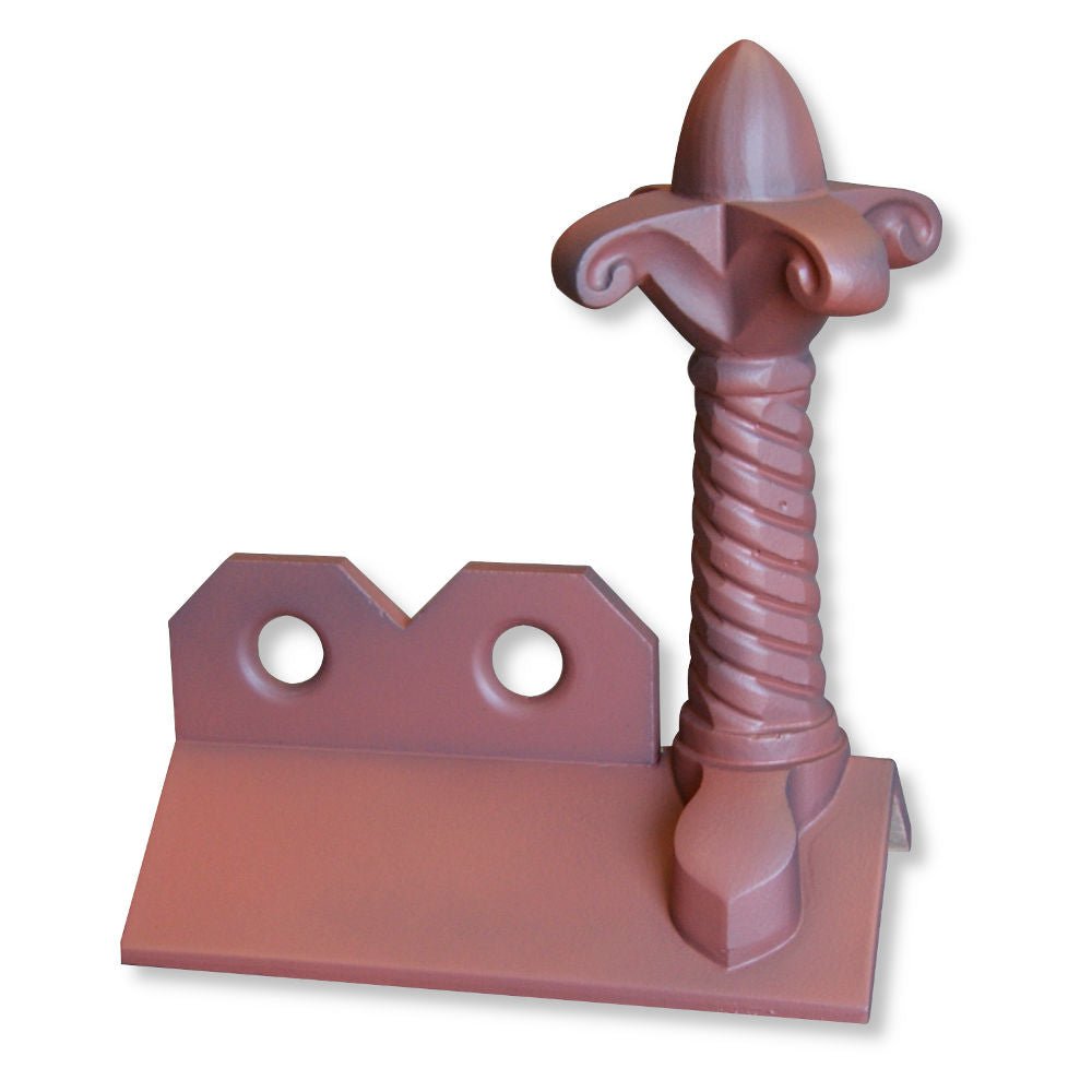 GRC 450mm Fleur - de - lys Three Hole Crested Angle Ridge Finial - Trusted Building Supplies