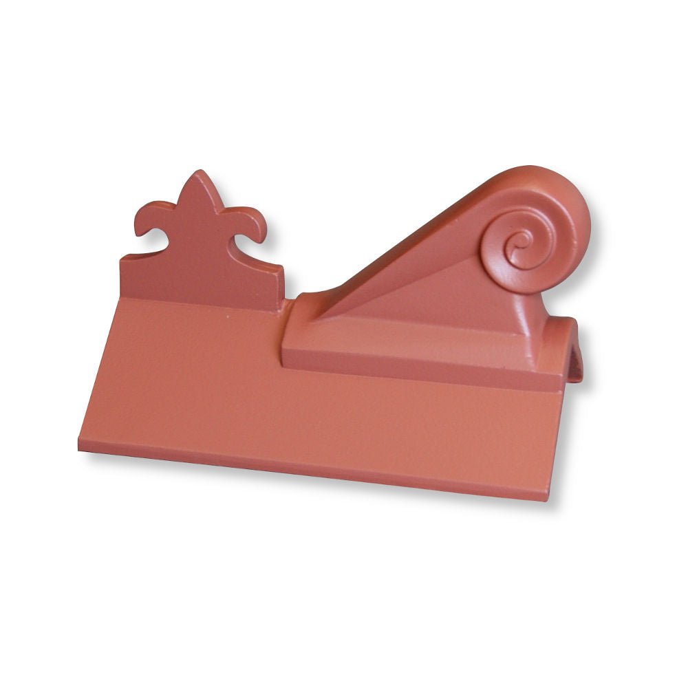 GRC 450mm Scroll Fleur - de - lys Angle Ridge Finial - Trusted Building Supplies