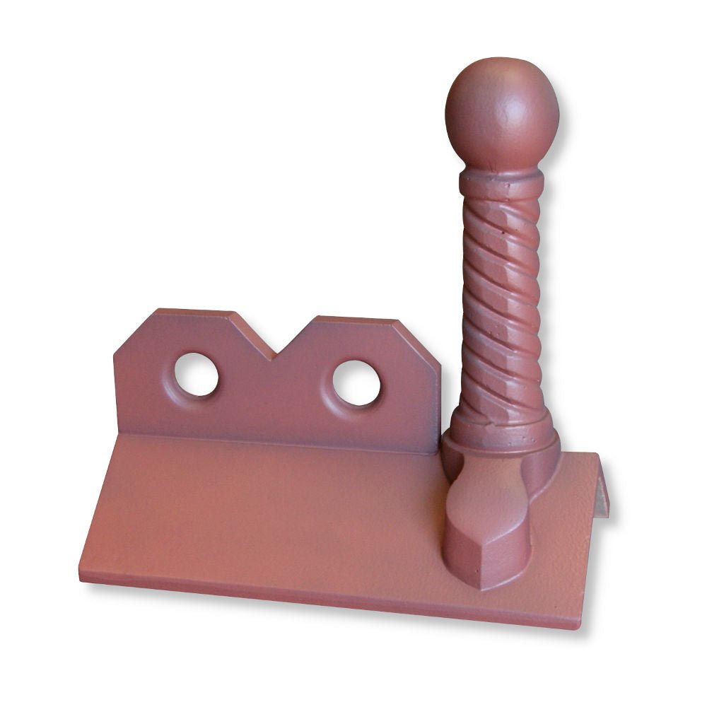 GRC 450mm Spiral Ball Three Hole Crested Angle Ridge Finial - Trusted Building Supplies