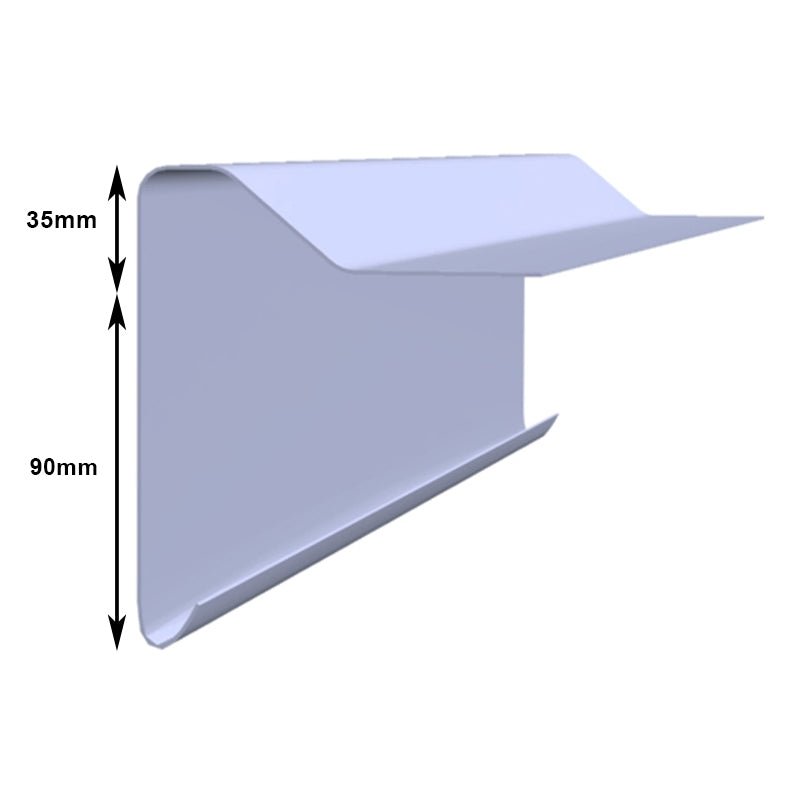 Half B260 Fibreglass Roofing GRP Raised Edge Trim - Trusted Building Supplies