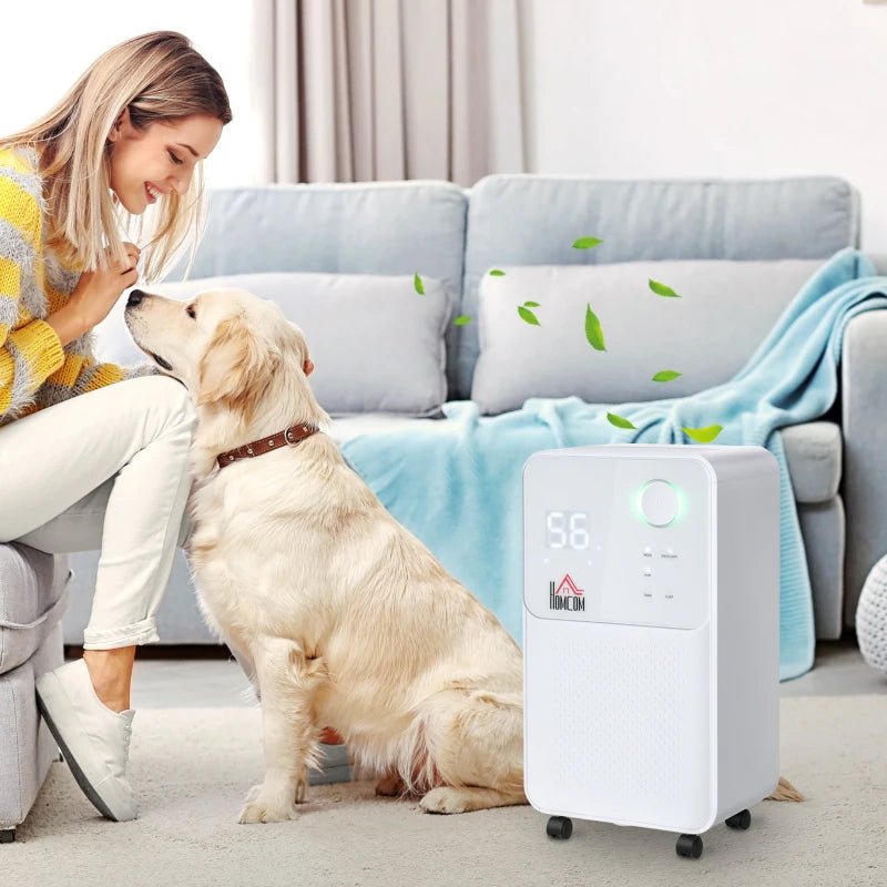 HOMCOM 12L Dehumidifier with 4 Modes and 2L Tank - Trusted Building Supplies