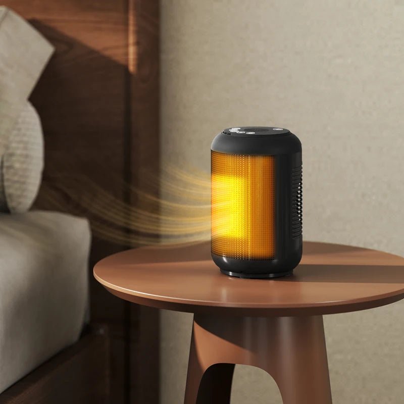 HOMCOM 1500W Portable Ceramic Desk Heater - Black - Trusted Building Supplies