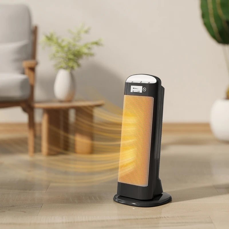 HOMCOM 2000W Ceramic Heater with 55° Oscillation - Trusted Building Supplies